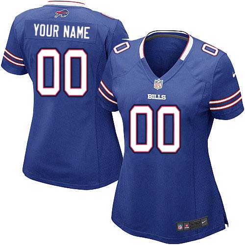 Nike Buffalo Bills Customized Royal Blue Stitched Women's NFL Jersey